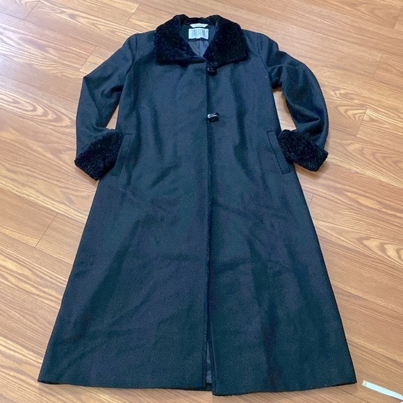 Bill Blass signature woman’s lambs wool blend long maxi collard coat size 14 🌹 - Picture 12 of 12